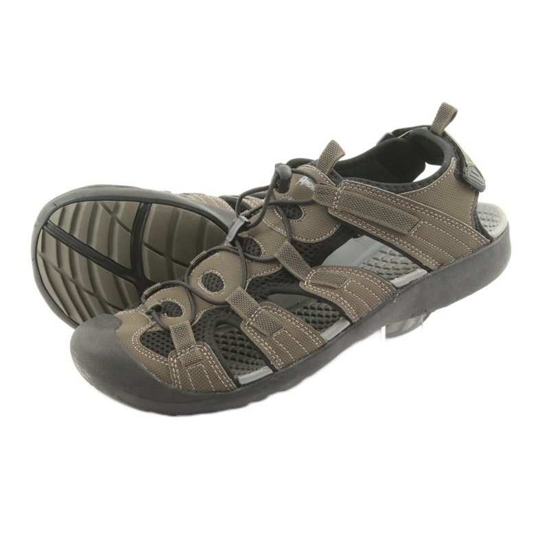 American Club American HL02 Khaki Sportsandalen schwarz mehrfarbig grün 4