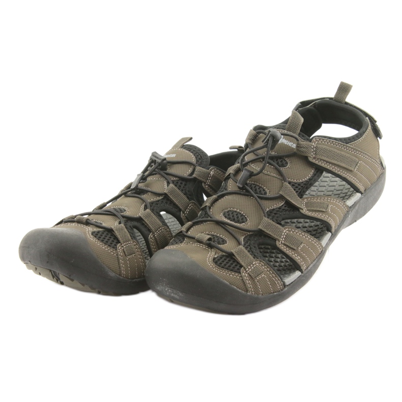 American Club American HL02 Khaki Sportsandalen schwarz mehrfarbig grün 3