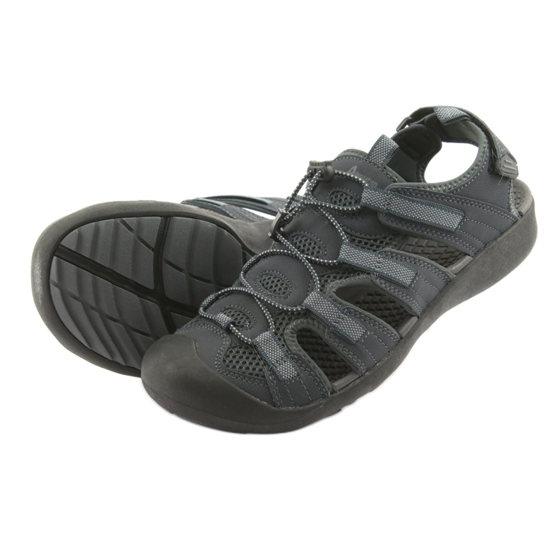 American Club American HL02 marineblaue Sportsandalen 4
