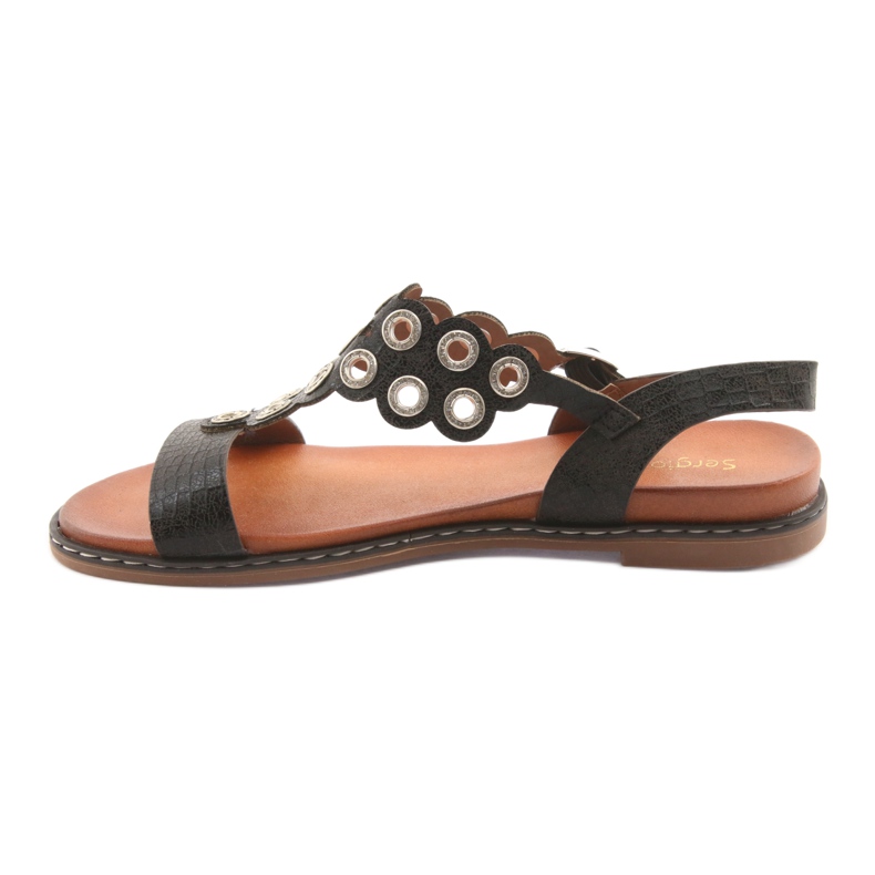 Damensandalen mit schwarzen Strasssteinen von Sergio Leone 2