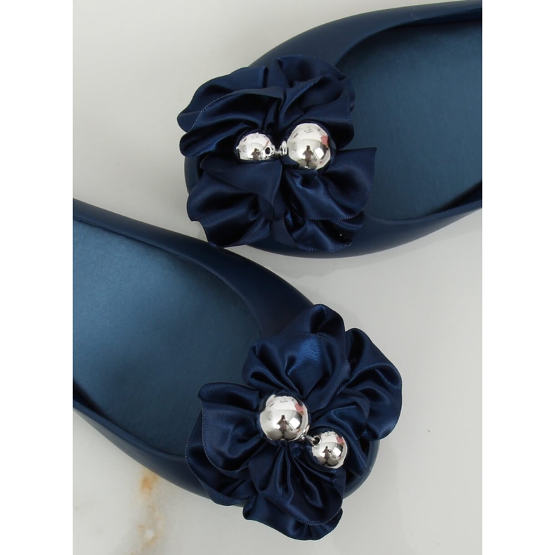Meliski Ballerinas mit Schleife blau CK-86P Blau 1