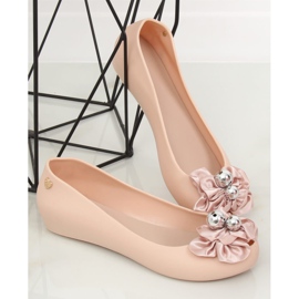Ballerinas meliski mit Schleife rosa CK-86P Beige 2