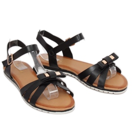 Schwarze Damensandalen G210 Schwarz 2