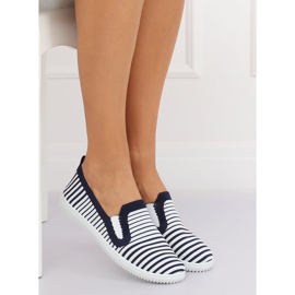 Sneaker Slip-on marineblau XJ-2909 Navy weiß navy blau 1