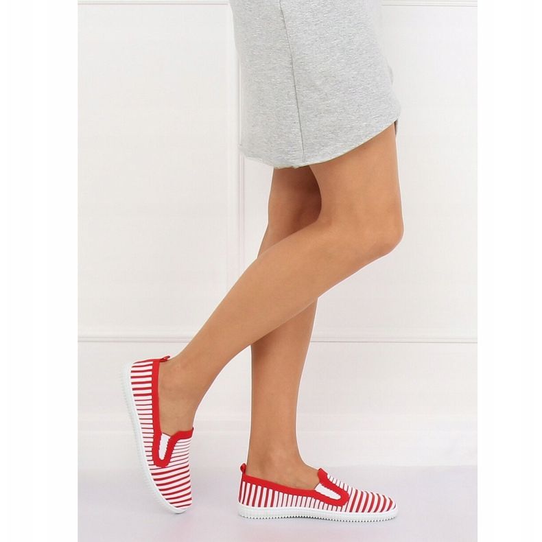 Rote Slip-On-Sneakers XJ-2909 Rot weiß 2