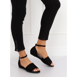 Schwarz MM-589 Schwarze Ballerinas freigelegt 1