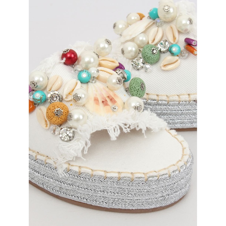 Weiße JH80 Weiße Denim-Espadrilles mehrfarbig 1