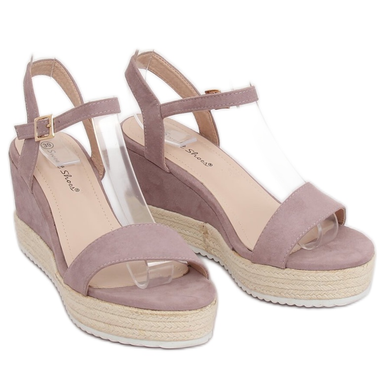 Violette Keilsandalen Espadrilles LY9109 Lila 1