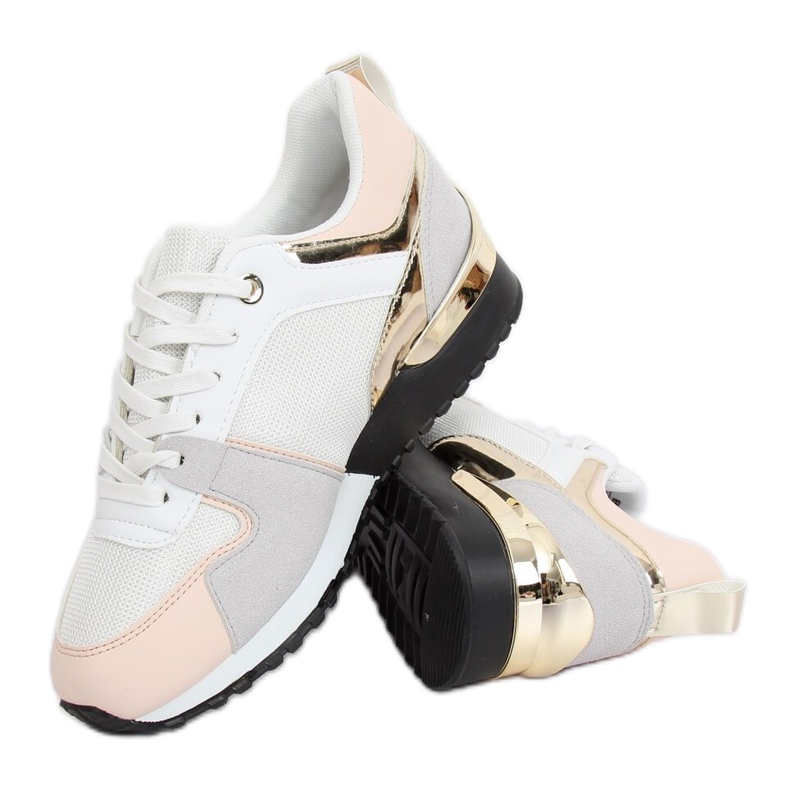 Weiße Sportschuhe B-01 WEISS / PINK mehrfarbig 1