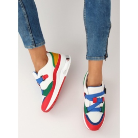 Farbige 8801 Blaue Sportschuhe weiß mehrfarbig 1