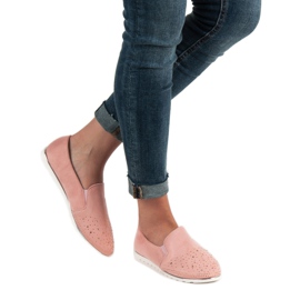 SHELOVET Slipper aus Wildleder rosa 1