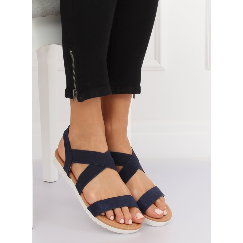 Marineblaue Sandalen für Damen X565 Navy navy blau 2