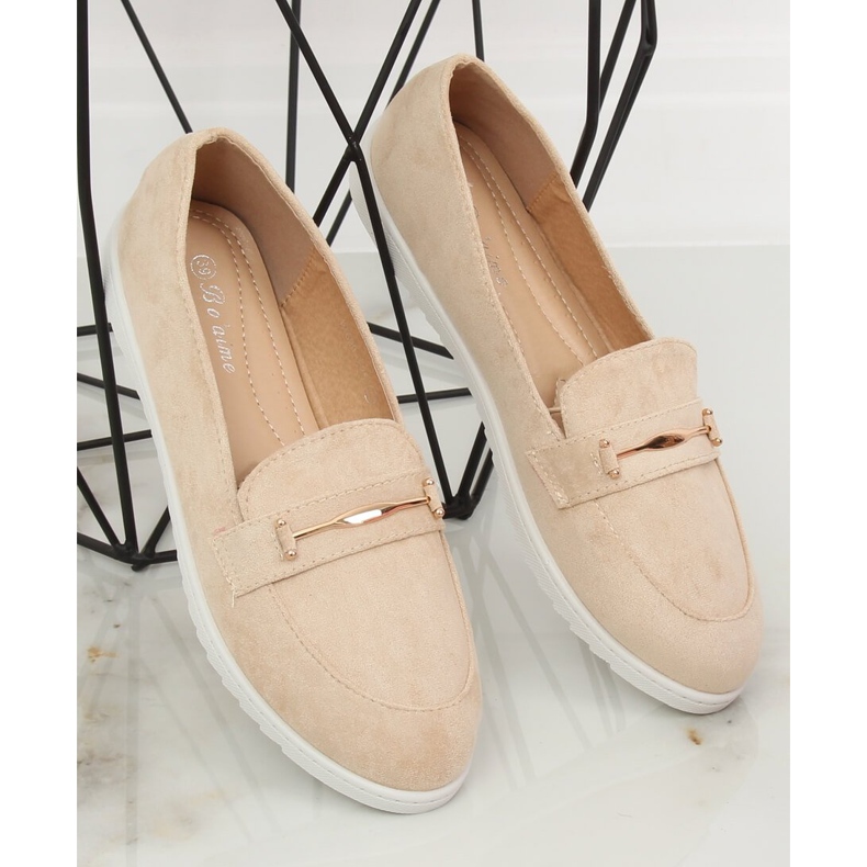 Beige Slipper für Damen BJ600-E25 Apricot 2