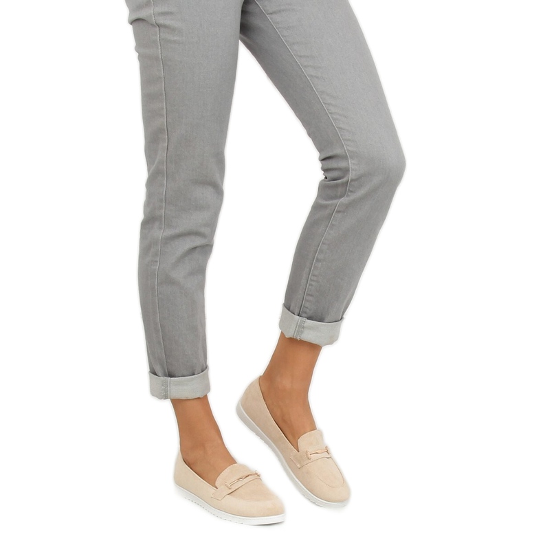 Beige Slipper für Damen BJ600-E25 Apricot 1