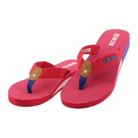 Big Star Flip-Flops auf Keilabsatz braun blau rot 3