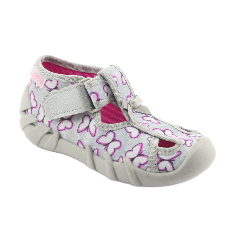Befado Kinderschuhe 190P087 lila grau 2