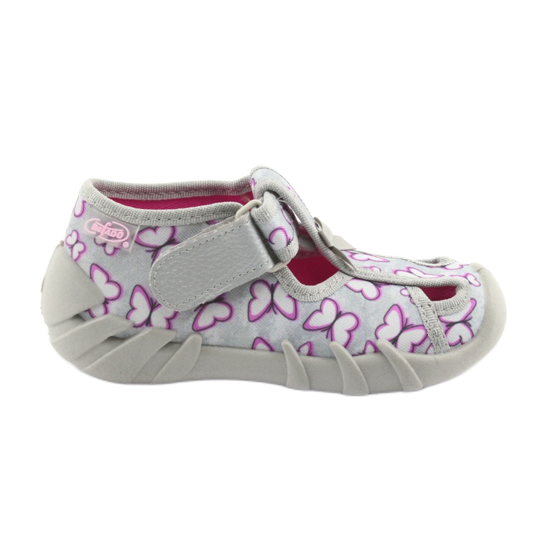 Befado Kinderschuhe 190P087 lila grau 1