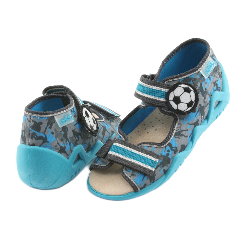 Befado gelbe Kinderschuhe 350P001 blau grau 4