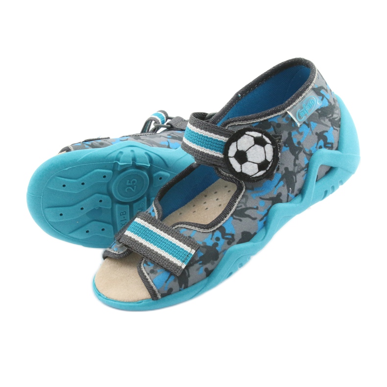 Befado gelbe Kinderschuhe 350P001 blau grau 5