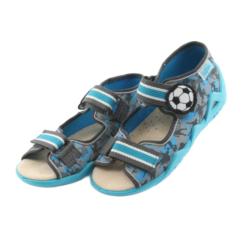 Befado gelbe Kinderschuhe 350P001 blau grau 3