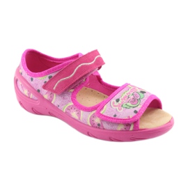 Befado Kinderschuhe PU 433X030 grün gelb rosa 1
