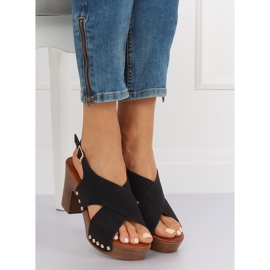 Sandalen ala Clogs schwarz D-131 Black 2