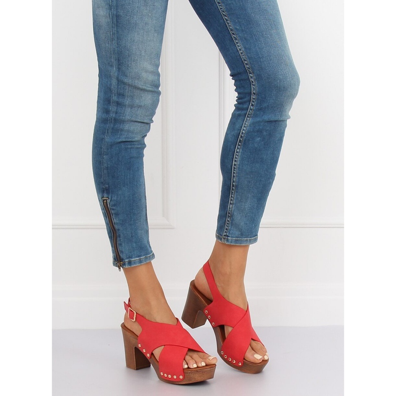 Sandalen ala rote Clogs D-131 Rot 1