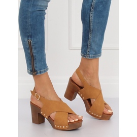 Sandalen ala Camel Clogs D-131 Camel braun 2