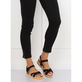 Schwarze Damensandalen Y1521 Schwarz 1