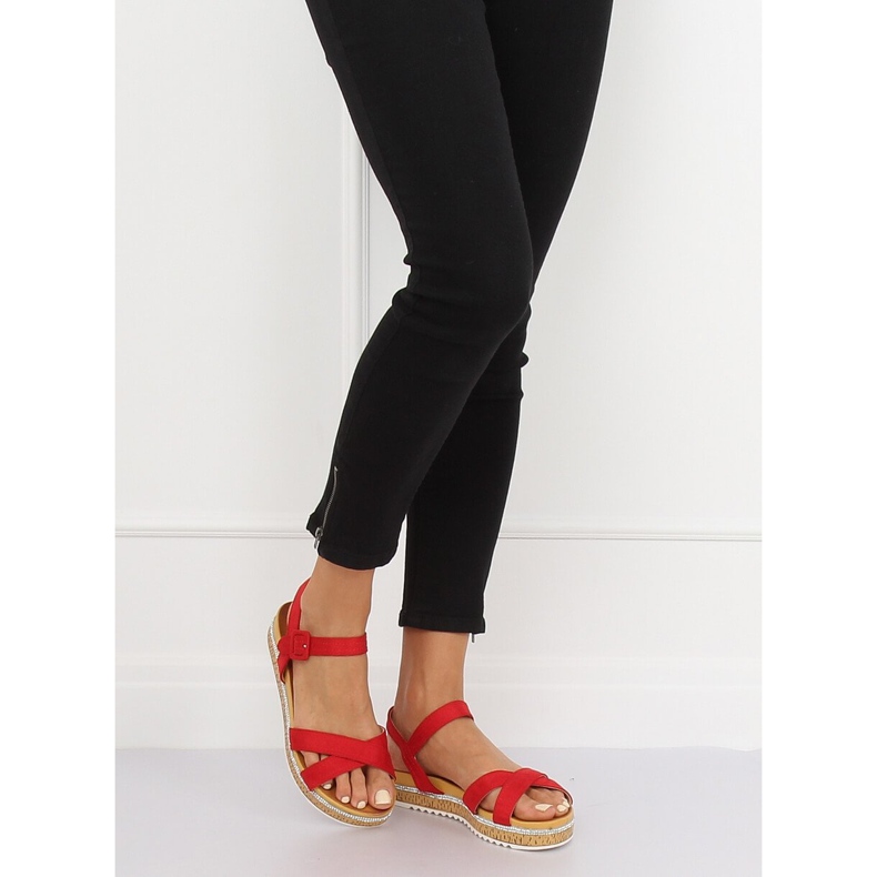 Rote Damensandalen Y1521 Rot 2