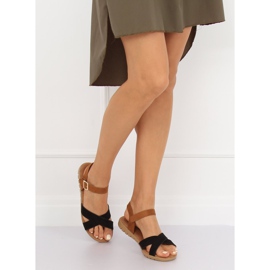 Schwarze Damensandalen 999 Black 1