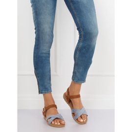 Blaue Damensandalen 999 Blau 1