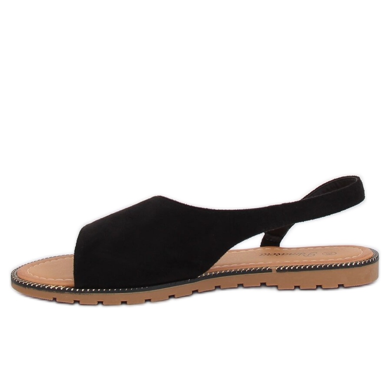 Schwarze asymmetrische Damensandalen 982 Black 1