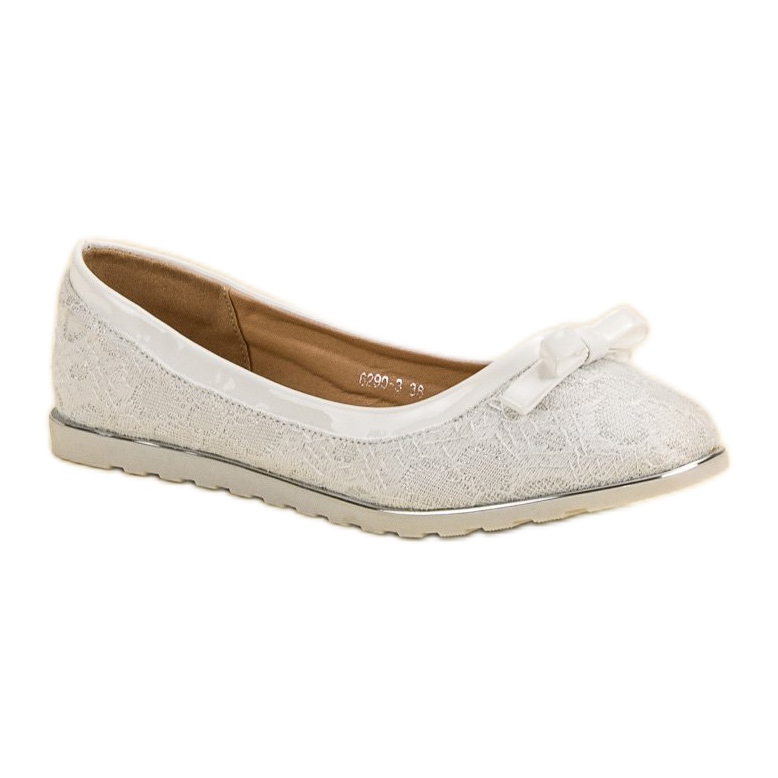 SHELOVET Ballerina mit Spitze weiß 1