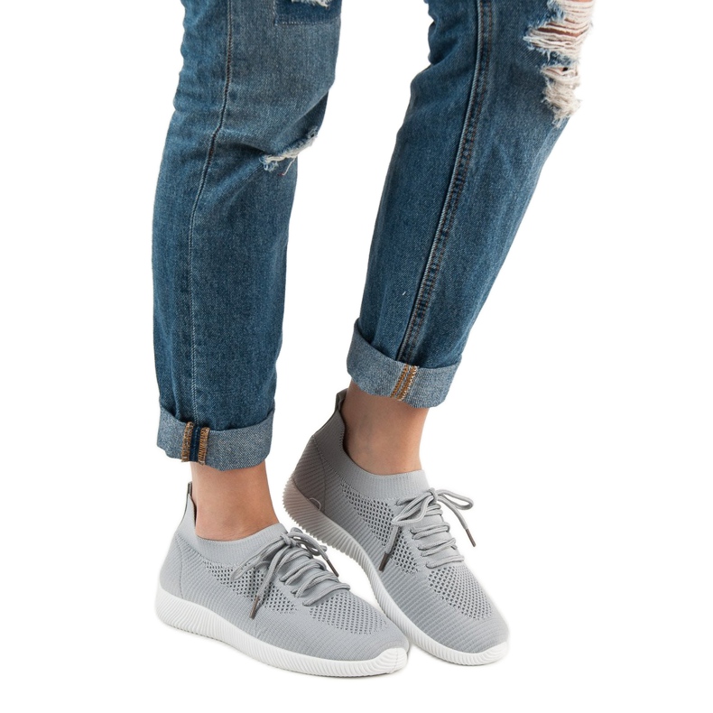 SHELOVET Sportschuhe zum Hineinschlüpfen grau 2