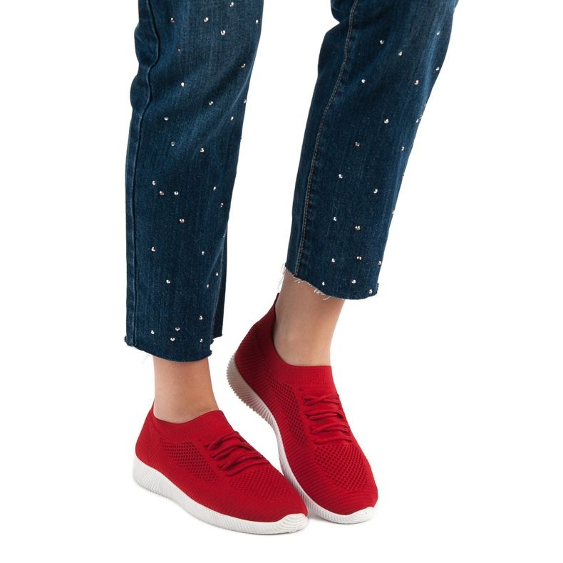 SHELOVET Sportschuhe zum Hineinschlüpfen rot 2