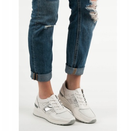 Filippo Sneakers aus Leder mit Keilabsatz weiß 2