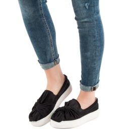 Wildlederslipper mit VICES-Schleife schwarz 2