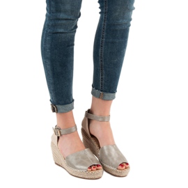 Evento Lässige Keilsandalen grau 2