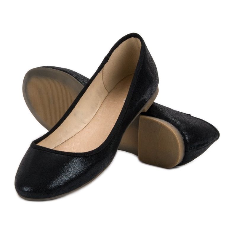 SHELOVET Schwarze Ballerinas 1