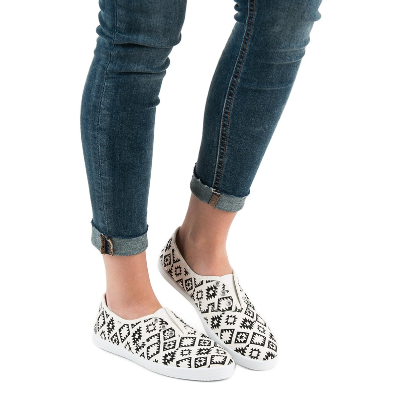 SHELOVET Slip-on-Sneakers weiß schwarz 1