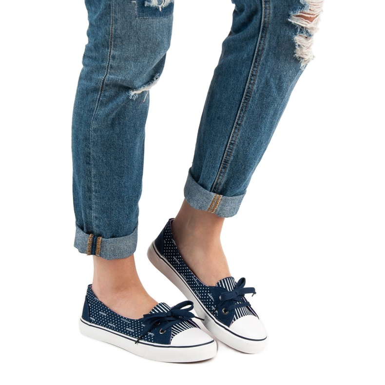 J. Star Marineblaue niedrige Sneakers 2