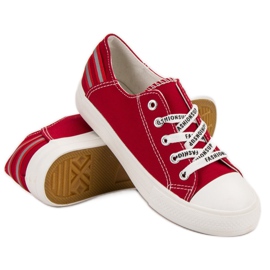 SHELOVET Niedrige Turnschuhe rot 1