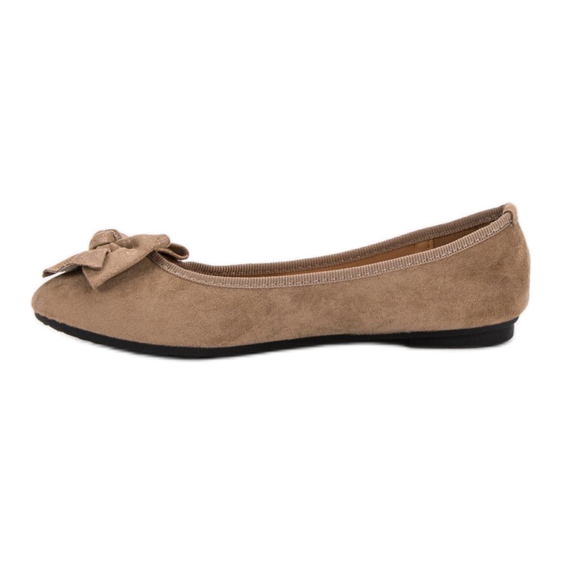 JESSY ROSS Ballerina mit Schleife braun 2