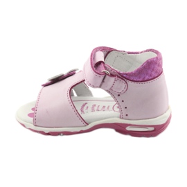 Rosa Sandalen mit Blumen Ren But 1406 weiß 3