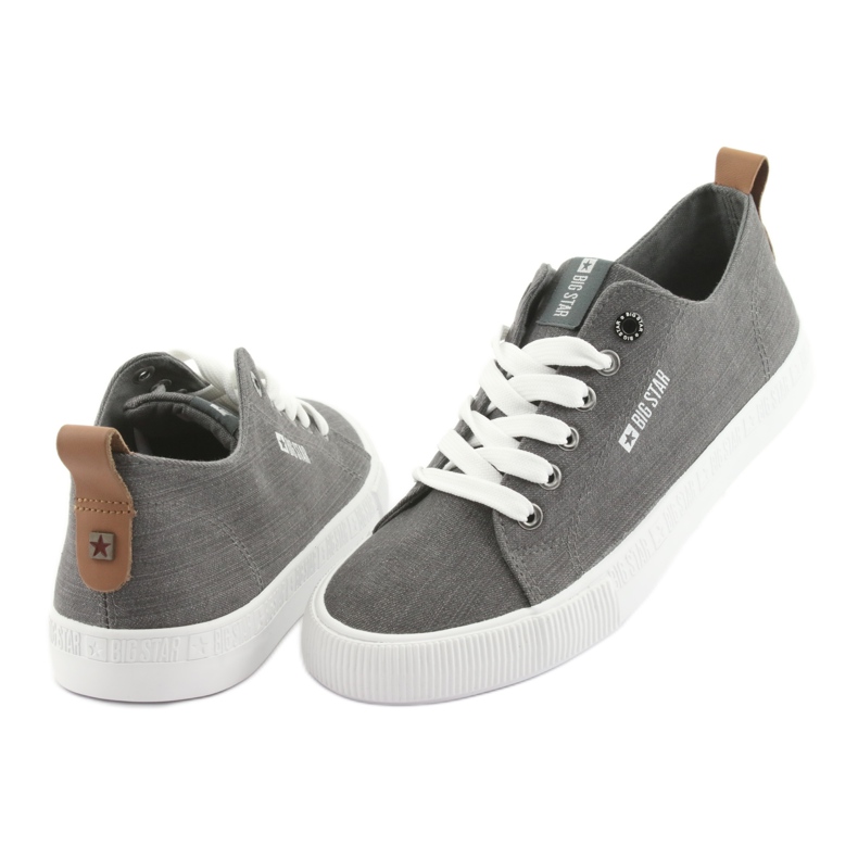 Graue Big Star 174165 graue Herren-Sneaker 4
