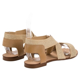 SHELOVET Elegante flache Sandalen braun 1