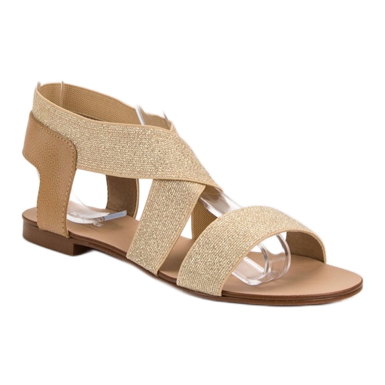 SHELOVET Elegante flache Sandalen braun 2