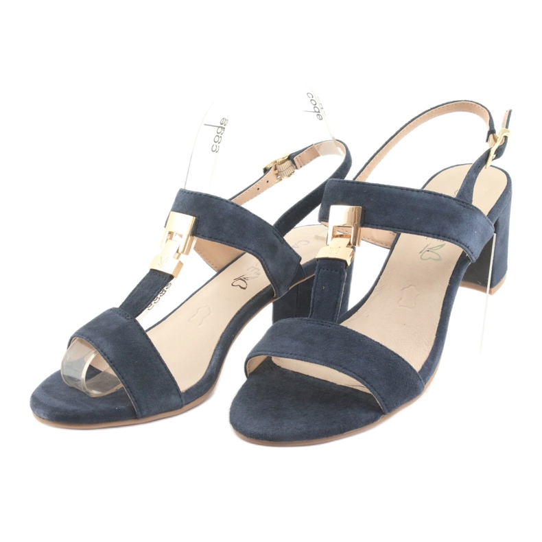 Sandalen auf dem Posten von Caprice 28303 marineblau navy blau 3