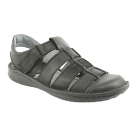 Riko 619 Herren-Sportsandalen in Schwarz 1